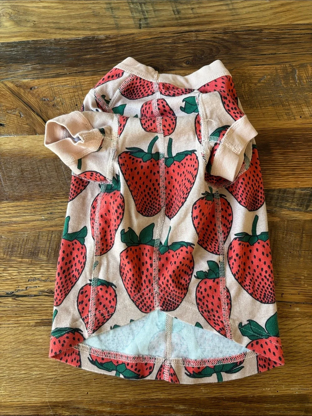 Hanna Andersson x Baggu Strawberry Print Dog Tee - Pink & Red size M